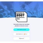 La página principal para solicitar el Bono Cultural Joven 2025