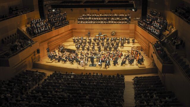 La JOSVa en su última actuación en el Auditorio Miguel Delibes de Valladolid, abril lde 2025