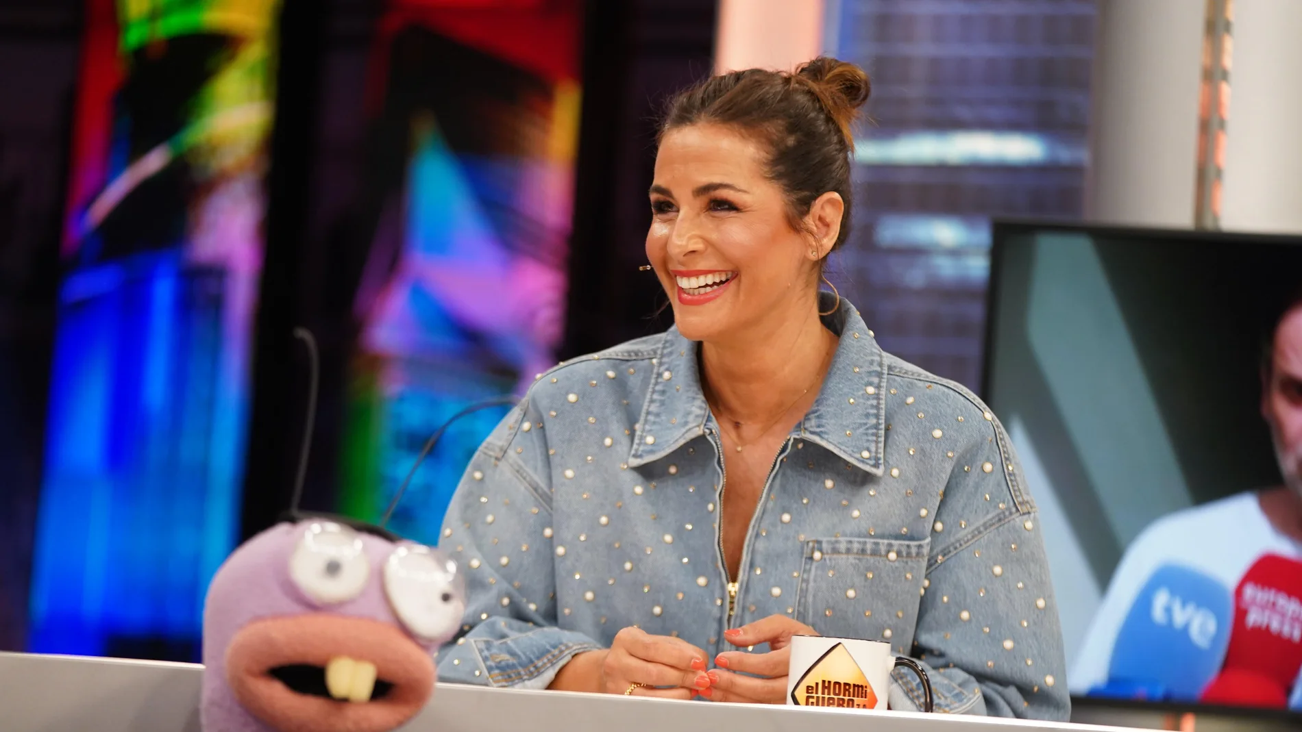 El look denim de Nuria Roca.
