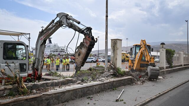 Obras del proyecto Puerto Ciudad, en Almería