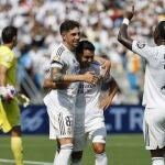 Fede Valverde y Brahim celebran el tercero gol del Real Madrid