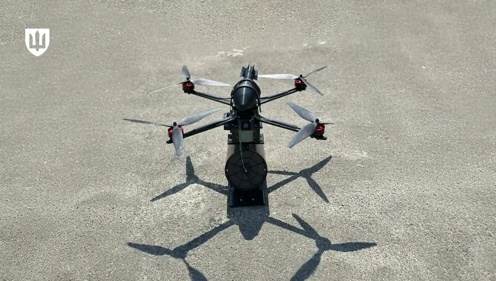 Dron de fibra óptica ucraniano