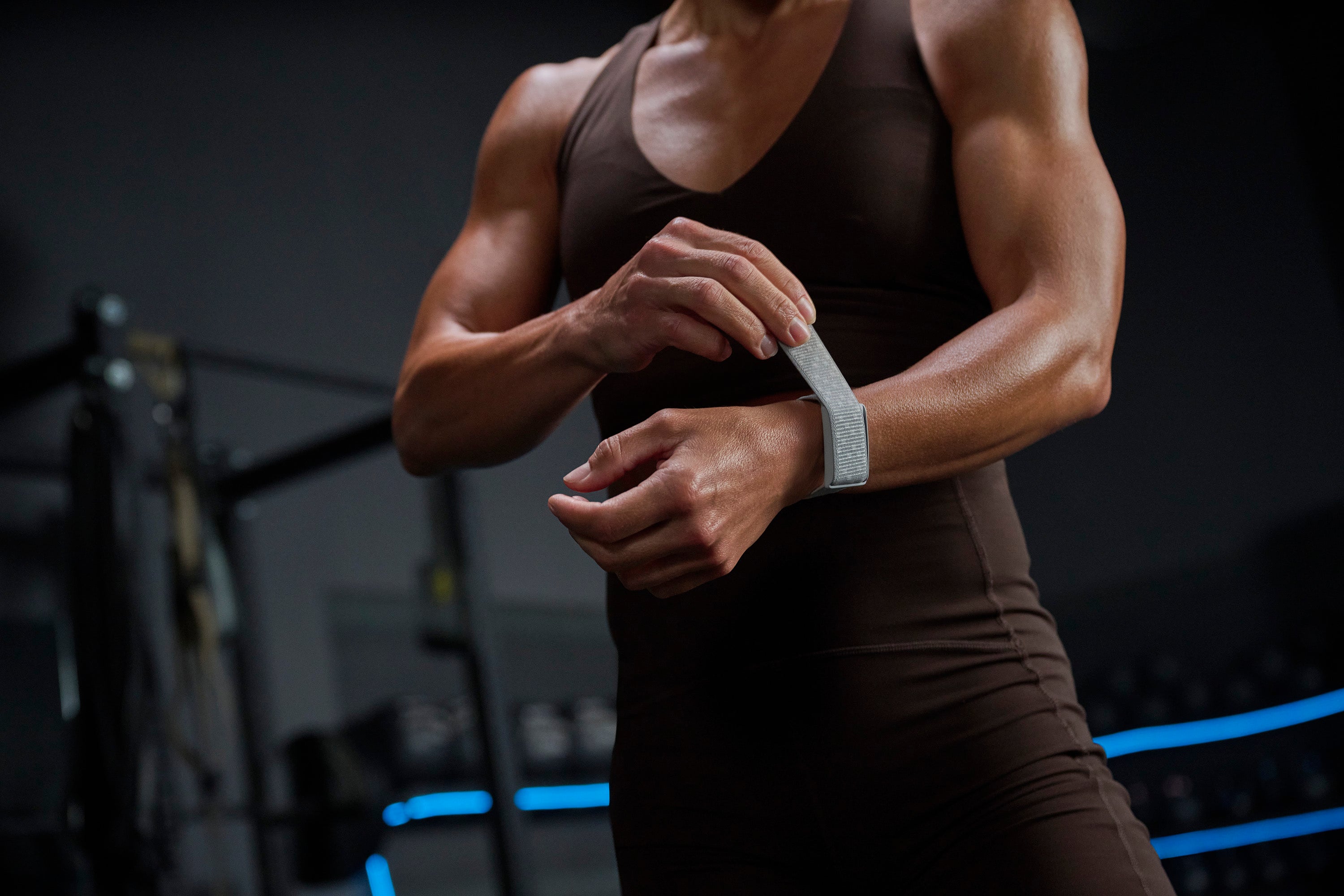 La pulsera Helio Strap de Amazfit en color gris