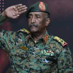 Sudan's army chief General Abdel Fattah al-Burhan attends a civil service conference in Port Sudan on April 29, 2025.
