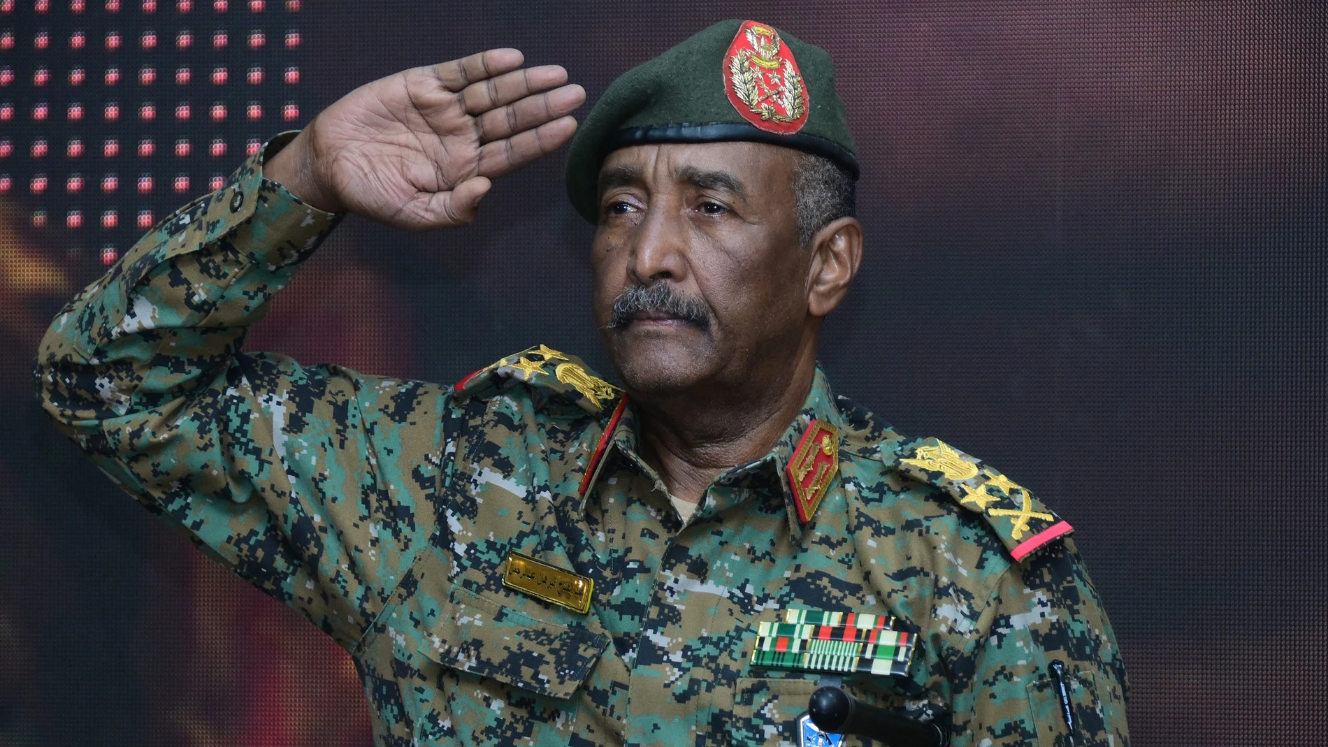 Sudan's army chief General Abdel Fattah al-Burhan attends a civil service conference in Port Sudan on April 29, 2025.