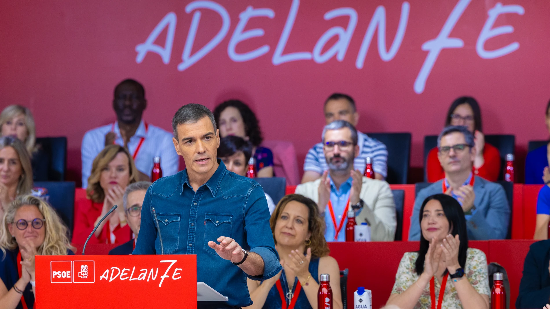 Pedro Sánchez interviene en el Comité Federal del PSOE de este pasado sábado.