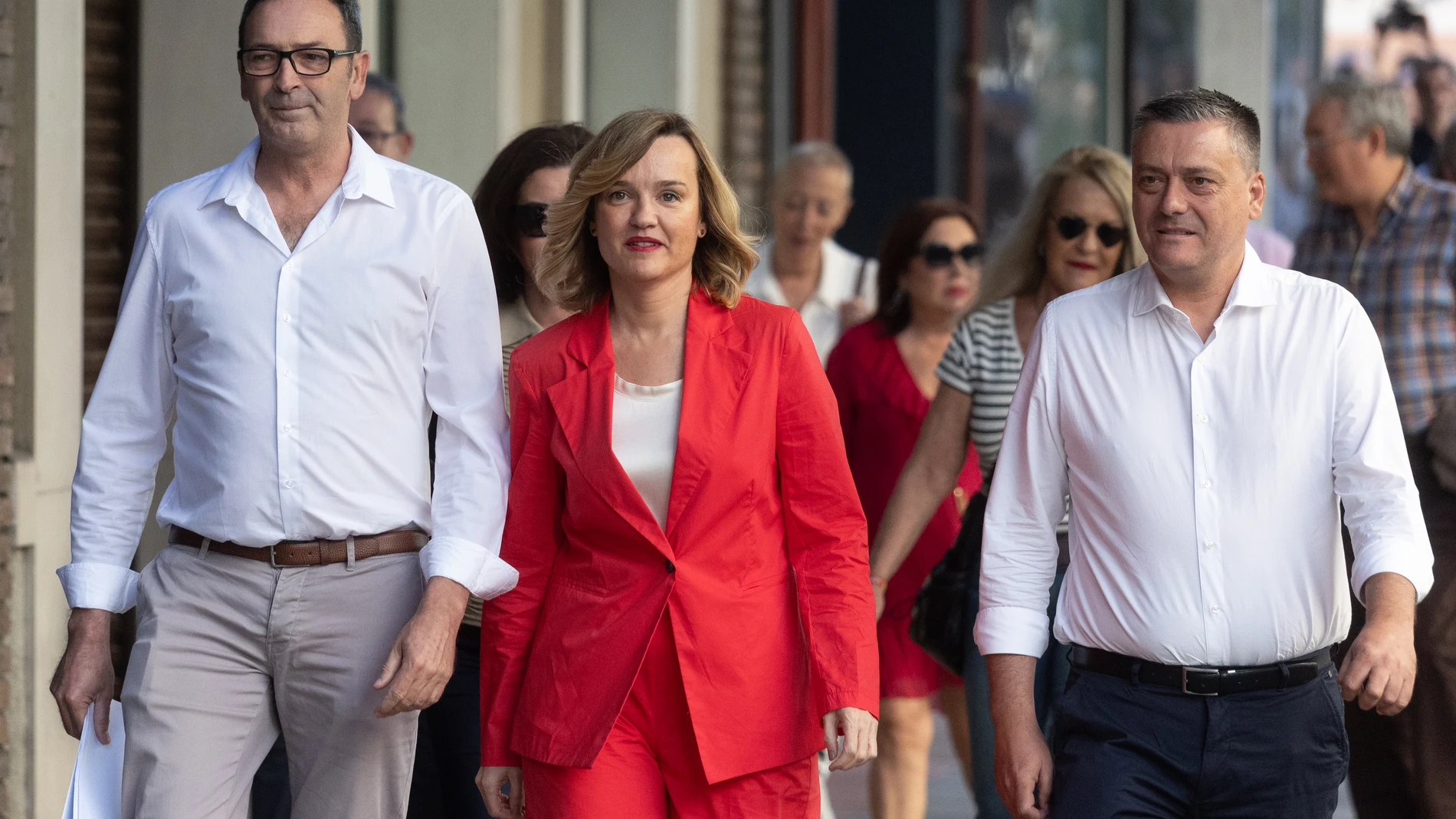 La ministra de Educación, Formación Profesional y Deportes y secretaria general del PSOE de Aragón, Pilar Alegría, a su llegada a la reunión del Comité Federal del PSOE, en la sede federal del partido, a 5 de julio de 2025, en Madrid (España). El Comité Federal del PSOE que se celebra hoy es clave para la reestructuración interna tras la crisis provocada por el ‘caso Koldo’ y la dimisión de Santos Cerdán. Se elige a su sustituta, Rebeca Torró, y se renueva la dirección, buscando recuperar cre...