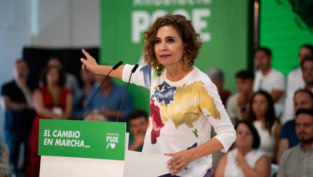 María Jesús Montero, en un acto en Jerez.