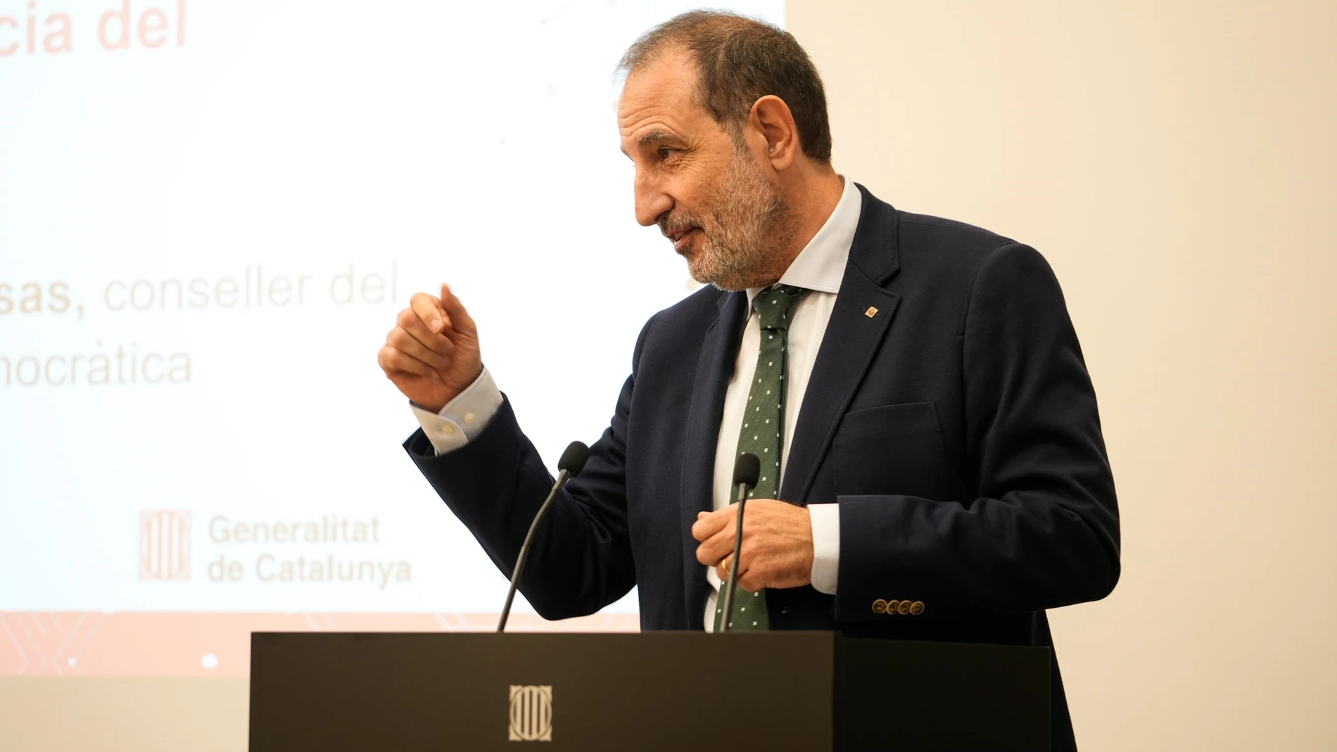 El conseller de Justicia y Calidad Democrática, Ramon Espadaler, en la última sesión sobre el Plan de justicia y de proximidad REMITIDA / HANDOUT por GOVERN Fotografía remitida a medios de comunicación exclusivamente para ilustrar la noticia a la que hace referencia la imagen, y citando la procedencia de la imagen en la firma 25/07/2025