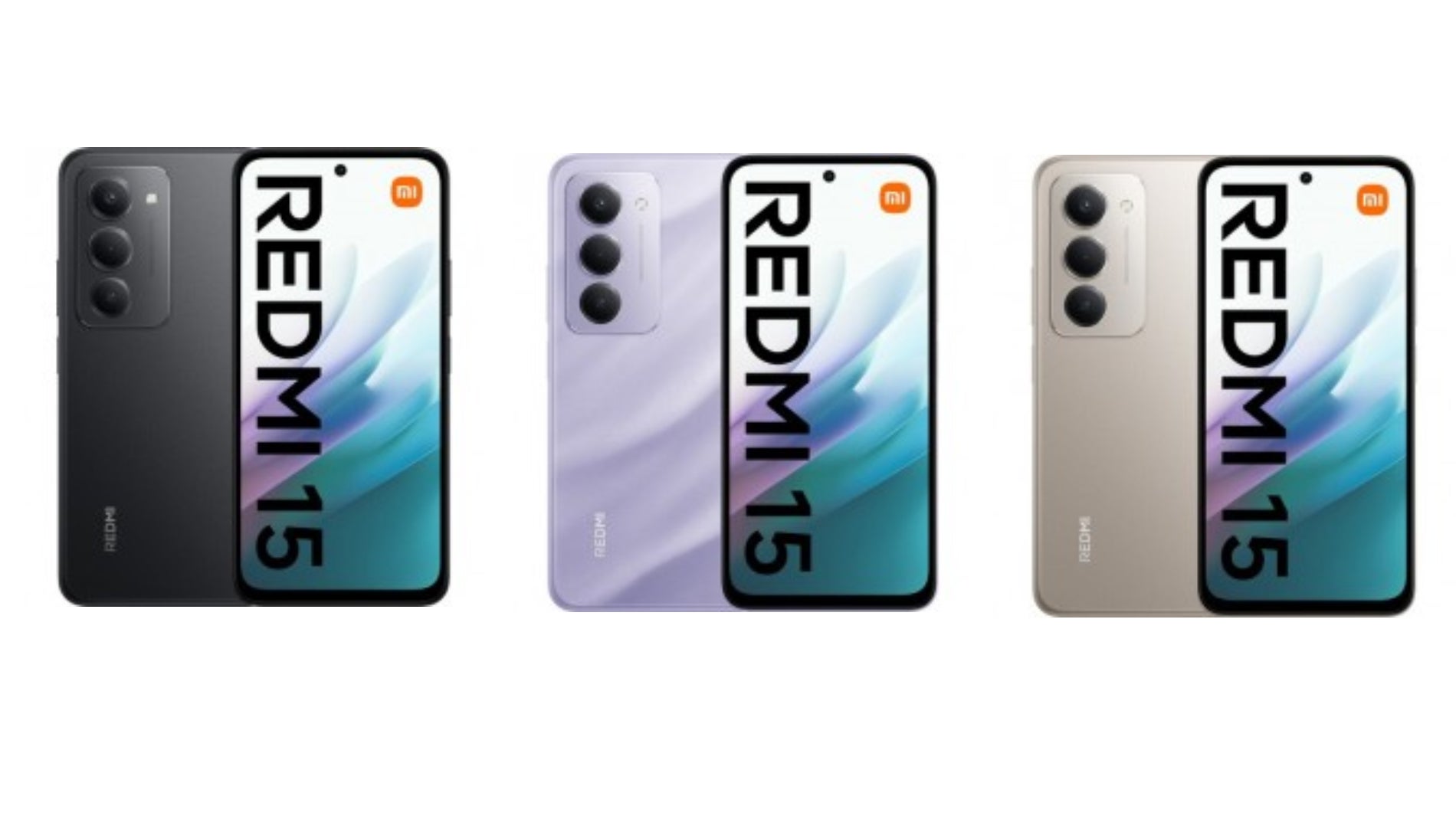 El nuevo Redmi 15 en sus tres colores disponibles