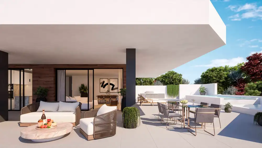 Render de una vivienda tipo bajo