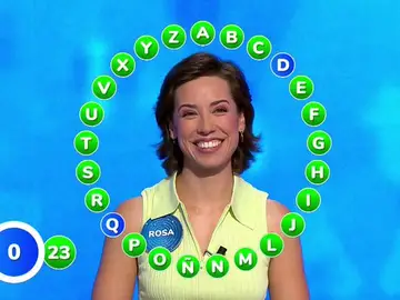 Rosa se queda a solo dos letras de conquistar el bote de casi 2 millones de euros en ‘Pasapalabra’ Rosa se queda a solo dos letras de conquistar el bote de casi 2 millones de euros en ‘Pasapalabra’