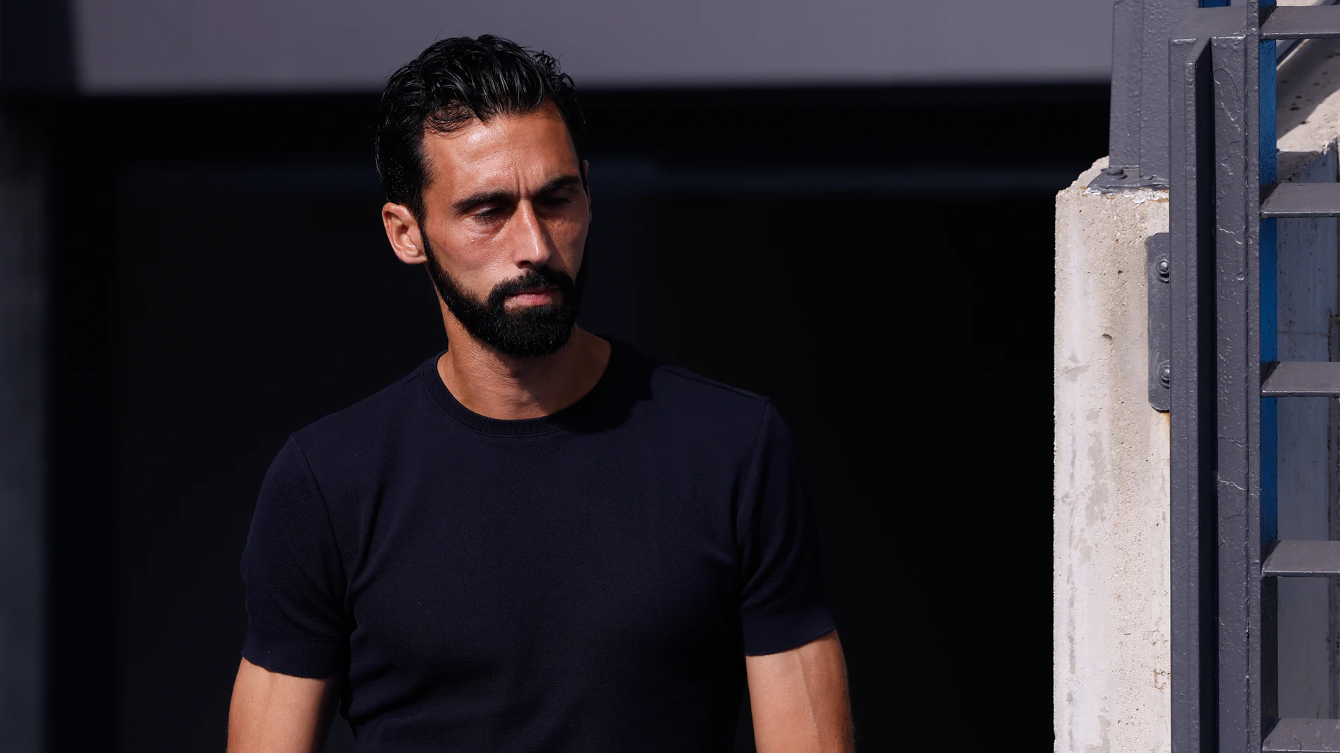 Alvaro Arbeloa, head coach of Real Madrid, looks on during a Pre-Season friendly football match played between Real Madrid Castilla and FC Andorra at Alfredo di Stefano stadium on August 8, 2025, in Valdebebas, Madrid, Spain. AFP7 08/08/2025 ONLY FOR USE IN SPAIN