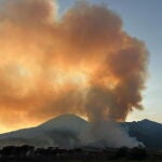 Wildfire near Vesuvius volcano in Naples