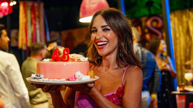 Paula Echevarría celebrando su cumpleaños.
