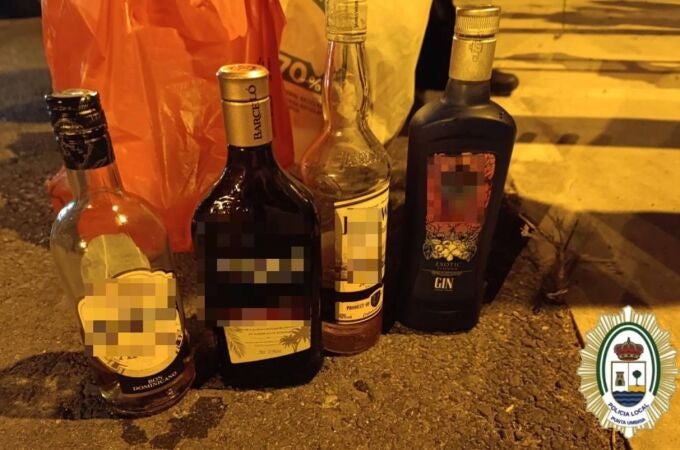 Botellón en Punta Umbría. Botellón en Punta Umbría.