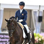 Cristina Perona, en plena competicion