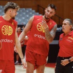 Entrenamiento de la selección española de baloncesto