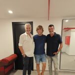 Alfon Arranz con Agustín Bravo y Andoni Ferreño