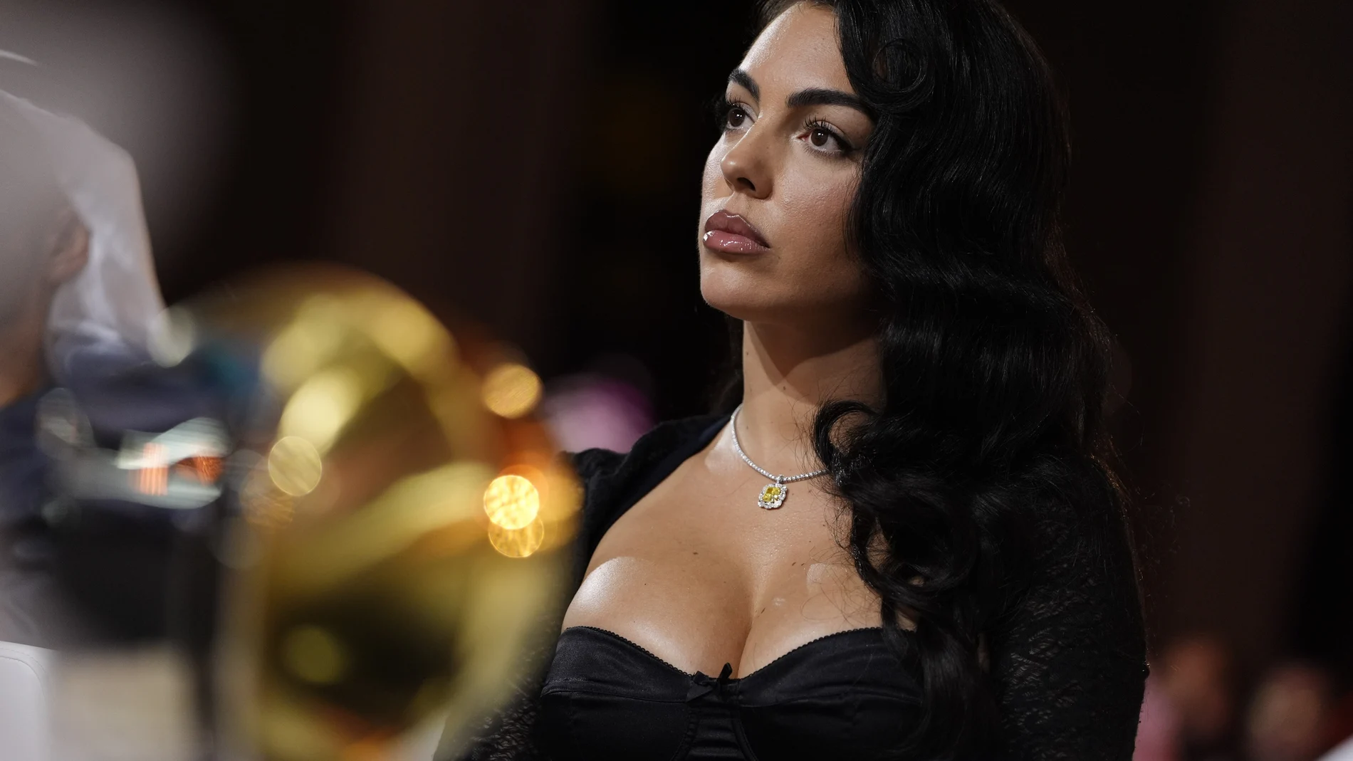 Georgina Rodriguez, wife of Portugese professional footballer Cristiano Ronaldo, attends the 15h Globe Soccer Awards Ceremony at the Luxury Hotel of Atlantis.