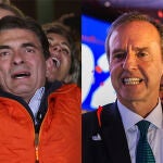 Jorge Quiroga y Rodrigo Paz reaccionan tras su paso a la segunda vuelta de las elecciones de Bolivia 