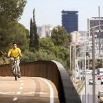 Carril bici en Barcelona