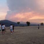 Columna de humo desde El Acebo