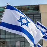 Imagen de archivo de la bandera de Israel