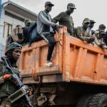 Rebeldes del M23 en la ciudad de Goma (República Democrática del Congo)