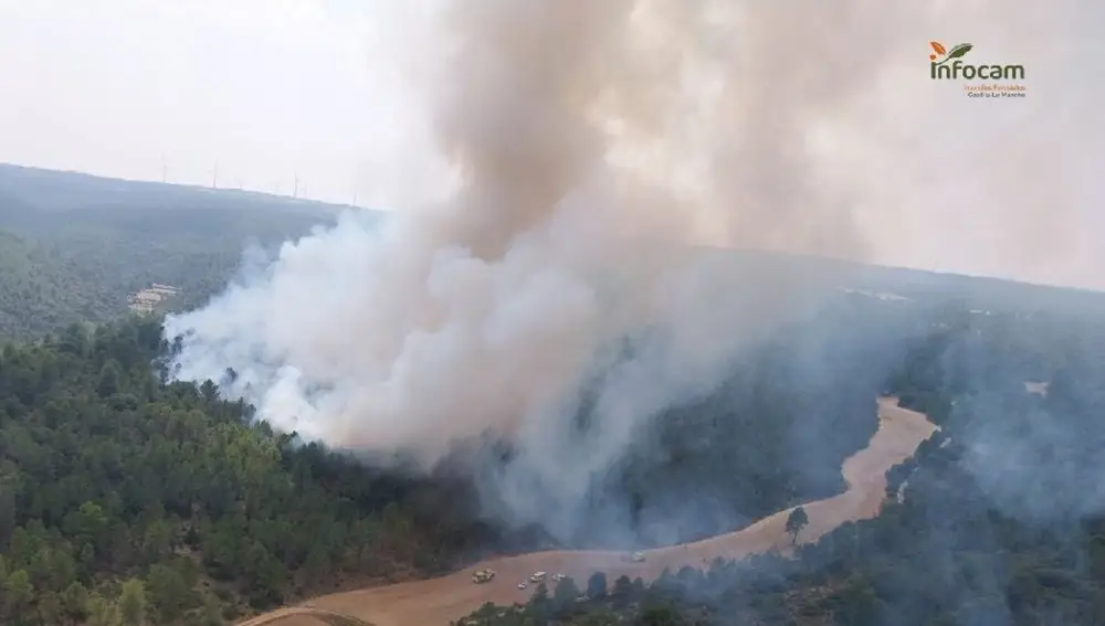 Sucesos.- Extinguido el incendio de Enguídanos (Cuenca)