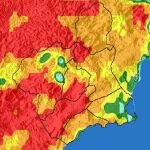 El nivel de riesgo de incendio forestal para este miércoles es extremo o muy alto en la mayor parte de la Región