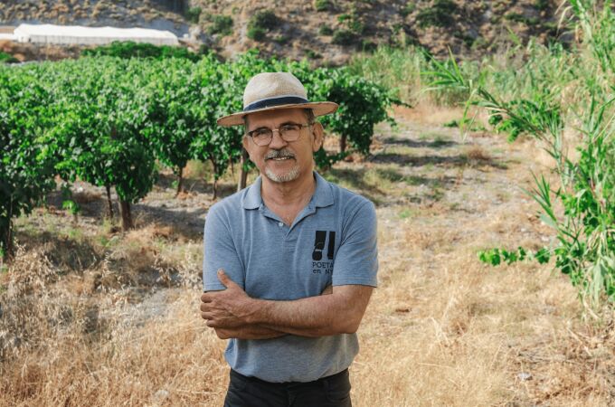 Miguel Maldonado González, viticultor y propietario de Rambla Huarea, en Albuñol (Granada). 