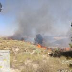 Zona afectada por el incendio.