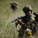 Ejercicios militares del Ejército ucraniano en Járkiv
