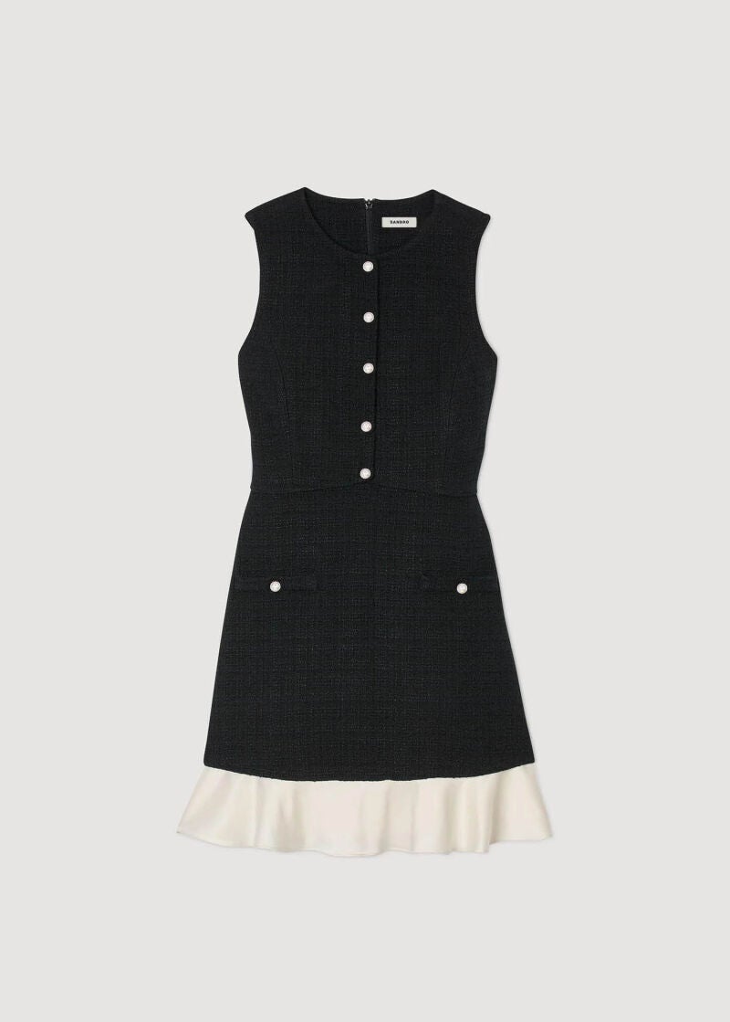 Vestido de tweed.