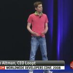 Sam Altman participó en 2008 en el acto mundial para desarrolladores de Apple