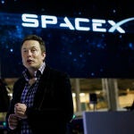 Elon Musk durante un acto de SpaceX 