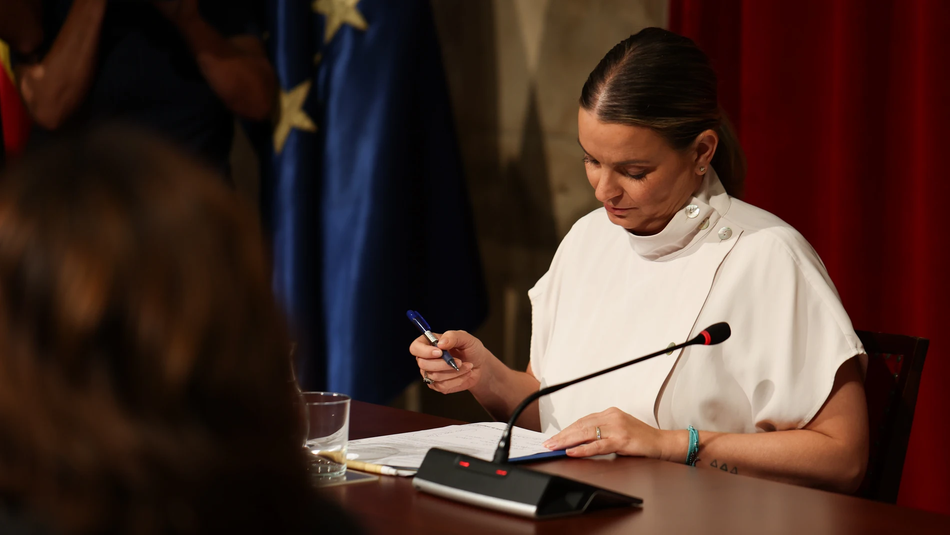 La presidenta del Govern, Marga Prohens, reúne a los presidentes de los consells de Mallorca, Menorca, Ibiza y Formentera para abordar la situación migratoria en Baleares, en el Consolat de Mar, a 21 de agosto de 2025, en Palma de Mallorca, Mallorca, Baleares (España). La reunión tiene lugar después de la llegada de más de un millar de migrantes a la costa balear en lo que va de agosto. 21 AGOSTO 2025;MARGA PROHENS;SITUACIÓN MIGRATORIA;MIGRACIÓN;BALEARES;ESPAÑA Tomàs Moyà / Europa Press 21...