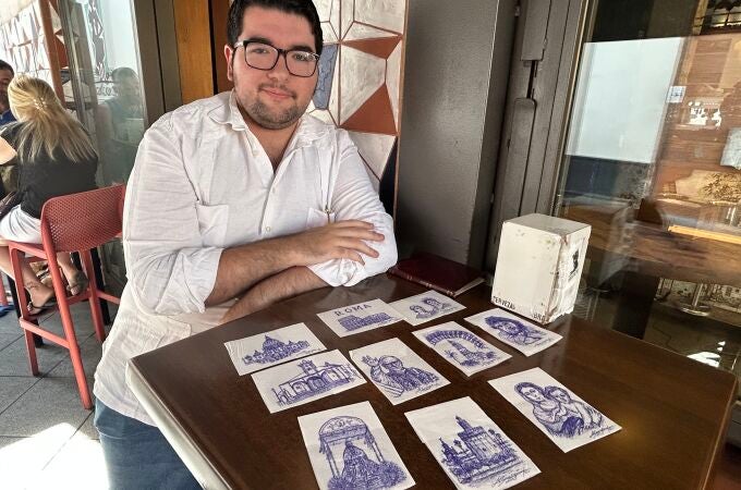 Manuel Barragán, el artista del dibujo en servilletas que se ha hecho viral desde Sevilla