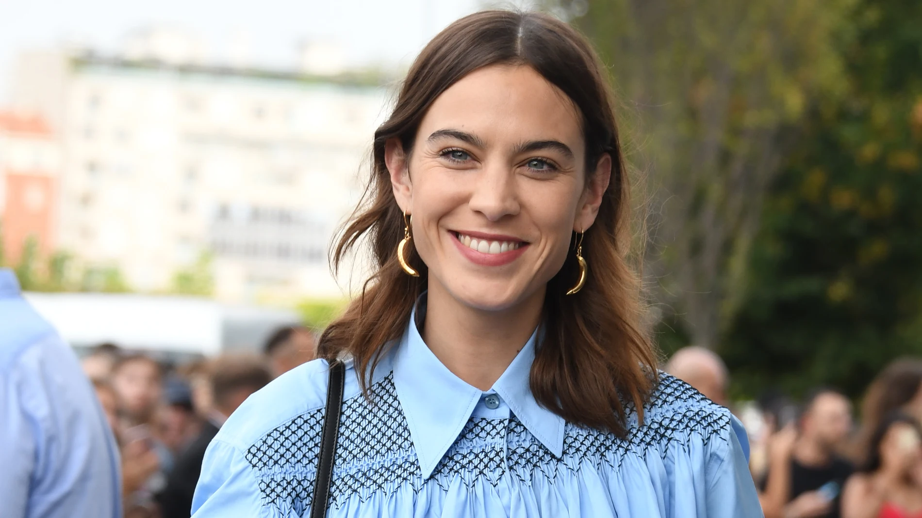 Alexa Chung en la Semana de la Moda de Milán.