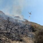 MURCIA.-Sucesos.- Estabilizado el incendio forestal en las Cuestas del Cedacero, en Cartagena