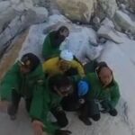 Rescate a cuatro montañeros en el glaciar Aneto (Huesca)