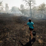 Incendio en Morasverdes (Salamanca) que movilizó a más de una decena de medios