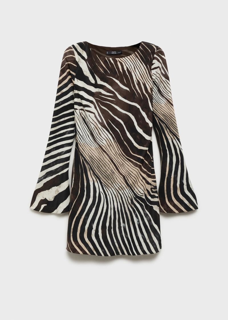 Vestido de estampado animal.