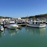 Barcos afectados por el alga asiática en Conil de la Frontera (Cádiz)