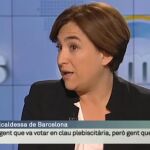 La ex alcaldesa, en una intervención en TV3