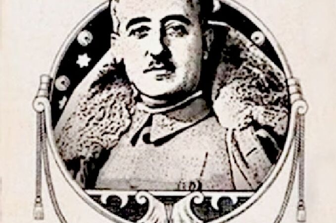 Una imagen que representa el «francomodín», utilizando un retrato del dictador