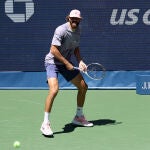 Reilly Opelka, en el dobles mixto del US Open