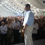 El presidente de la Junta de Andalucía, Juanma Moreno, en la Feria de Almería