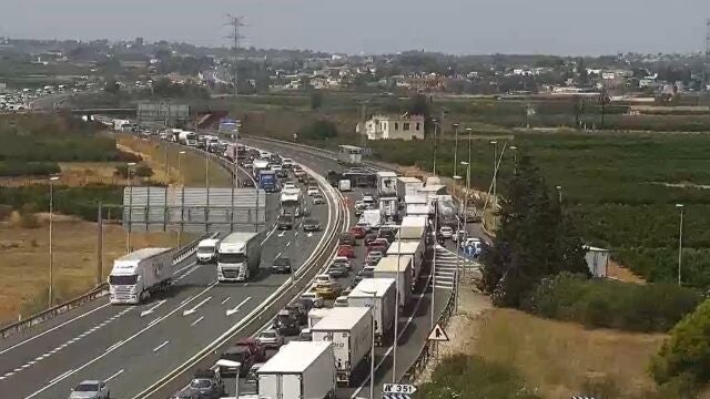 Imagen del accidente en la cámara de la DGT